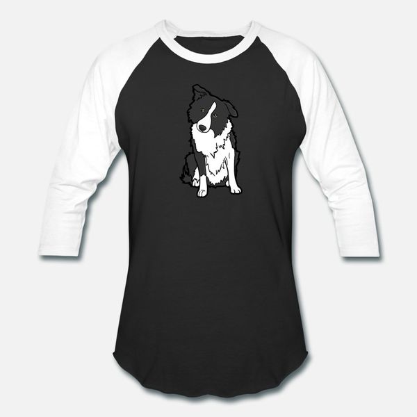 

border collie тенниска мужчины настроенные с коротким рукавом o-образным вырезом gents сумасшедшая новая мода весна осень kawaii рубашка