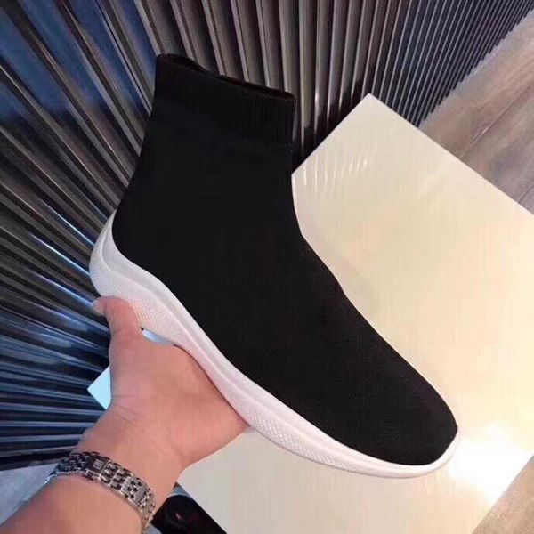 

selling original women men sock walking shoes black white speed trainer sports sneakers boots casual shoes mens 36-44