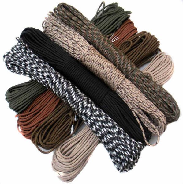 

10 meters dia.4mm 7 stand cores survival parachute cord lanyard camping climbing camping rope hiking clothesline