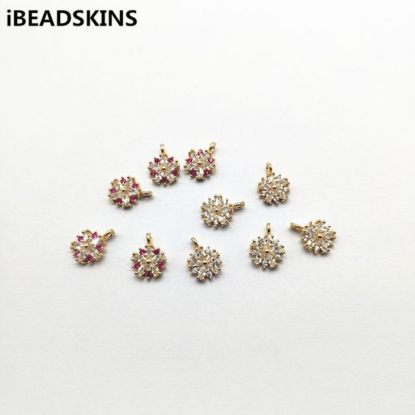 

new arrival 12x9mm 50pcs copper/cubic zirconia flower connectors for earrings parts,accessories earrings hand made jewelry diy t200812, Bronze;silver