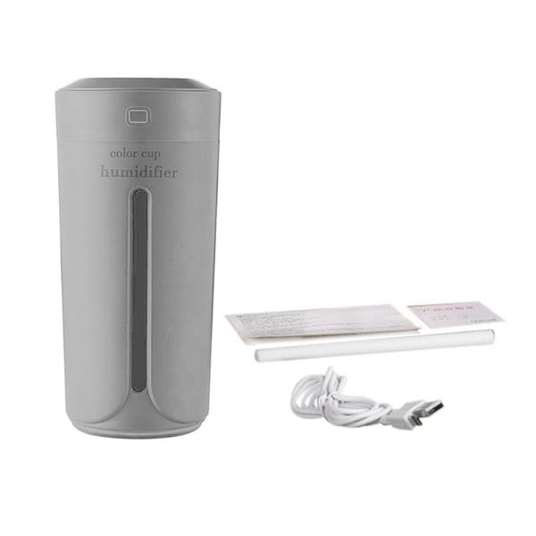 

new 230ml mini cup shape air humidifier usb charging air moistener noiseless colorful night light mist maker for car home