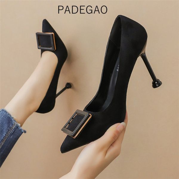 

dress shoes high heels 2021 women luxury korean fashion elegant party pumps, Black