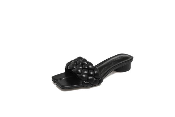 

ins net red fairy sandals womens summer wear new comfortable korean-style all-match flat beach chunky heel sandals, Black