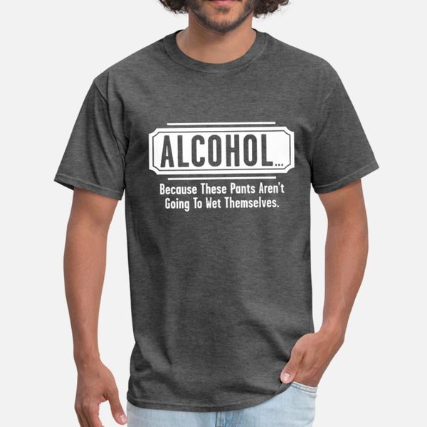 

alcohol pants t shirt men printed 100% cotton round collar male fit funny casual spring leisure shirt