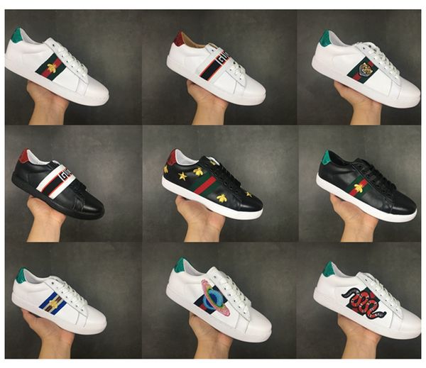 

2019 new arrival fashion men women casual shoes luxury designer sneakers shoes genuine leather bee embroidered 36-45