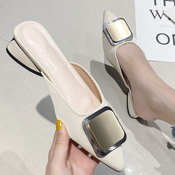 

2020 summer new women slippers baotou bling flip flops females dress fashion flat heeled slides ladies woman outdoor mules shoes, Black