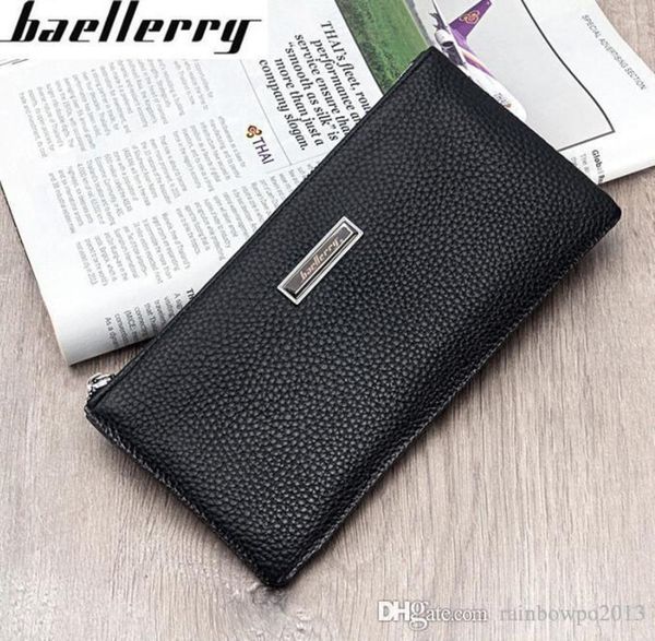 

factory independent brand men bag simple lychee stripes real multifunctional leather man business cowhide long wallet, Red;black