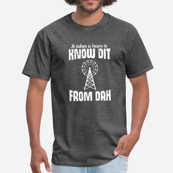 

it takes a ham to know dit from dah t shirt men designer short sleeve round collar leisure crazy funny casual summer slim shirt