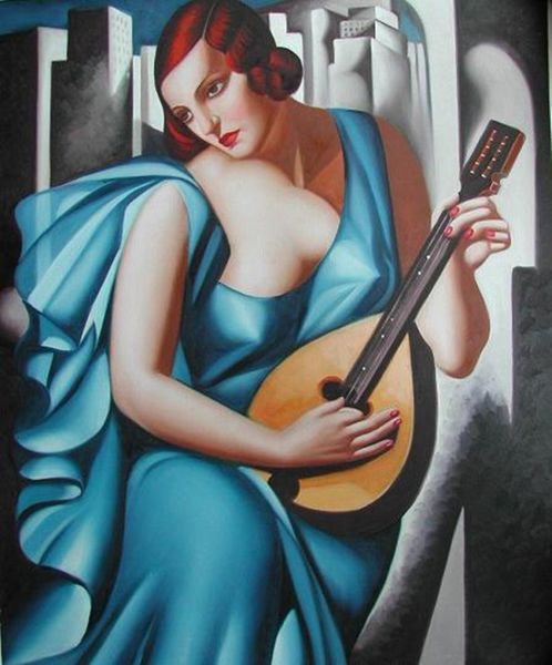 

instrument player woman home decor handpainted & hd print oil painting on canvas wall art canvas pictures b074
