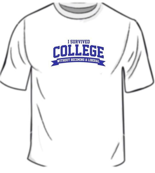 

summer mens summer tees t shirt i survivev college t-shirt i survived college without becoming a liberaltee funny cotton