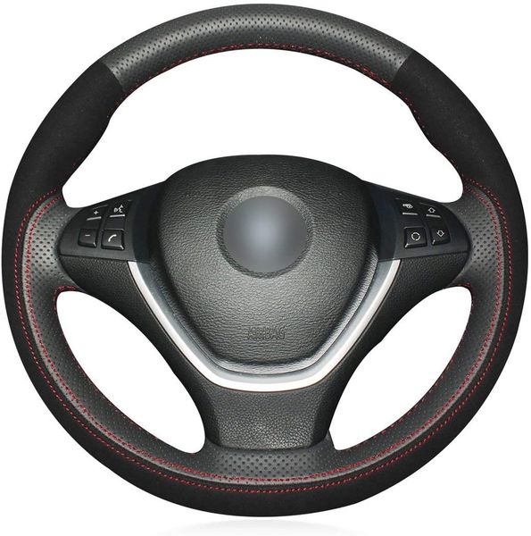 

diy genuine leather steering wheel cover for bmw e70 x5 2008-2013 e71 x6 2008-2014