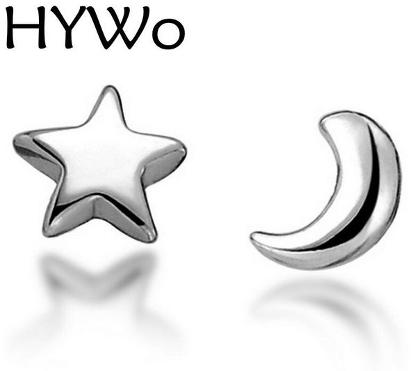 

hyw 2016 new fashion jewelry moon and stars earrings moonlight express design silver plated stud earrings wholesale nickel earrings, Golden