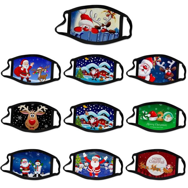 

us stockfashion christmas kids face masks printed xmas face masks anti dust fog snowflake mouth cover breathable washable reusable