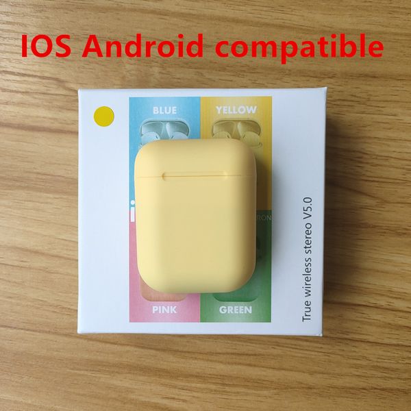 

new i12 tws wireless bluetooth earphone bluetooth headsets headphones wireless air earphones pods with charging box mic gift for android ios