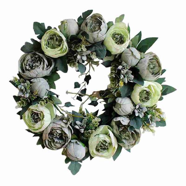 

40cm large door wreath artificial flower ary outdoor indoor hanging decor