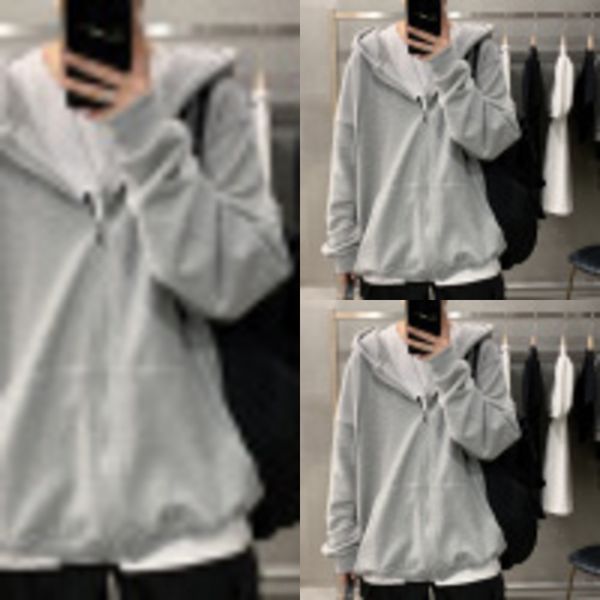 

men's spring and autumn coat sweater hoodie sweater korean harajuku bf simple fashion ins loose casual hoodie couple coat kh3cr, Black