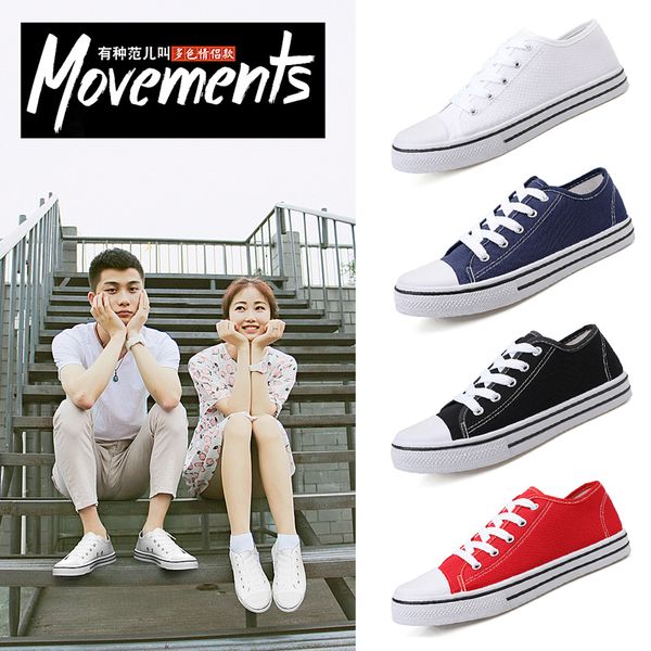 

2019women man canvas laced up casual stars classic shoes sneakers low high fashion espadrilles shoe factory promotion, Black
