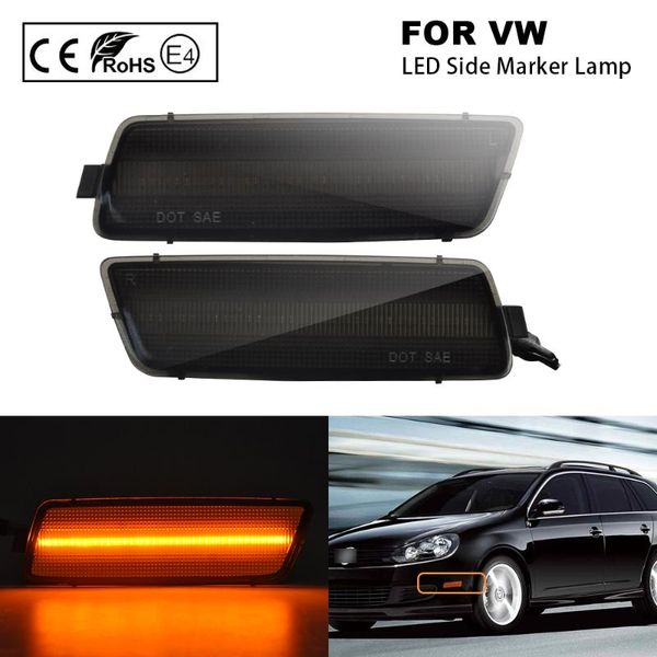 

2pcs for vw 5 r32 smoke lens amber light led side marker light lamp fit for usa car