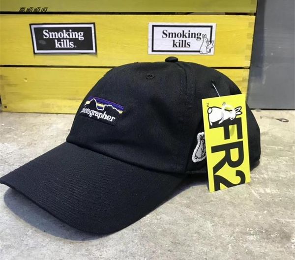 

Black FR2 FXXXKING RABBITS Caps 2019 New Hip Hip Creative Graphics Photographer Embroidery Logo FR2 Hats Baseball cap Unisex T200409