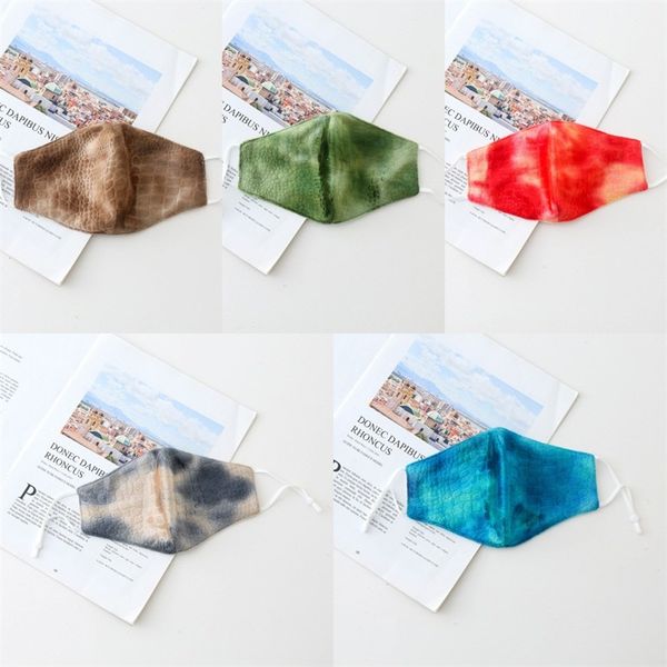 

protection mouth respirator serpentine reusable mascarilla gradient color anti haze face mask lady fashion foldable earloop washable 5hha b2