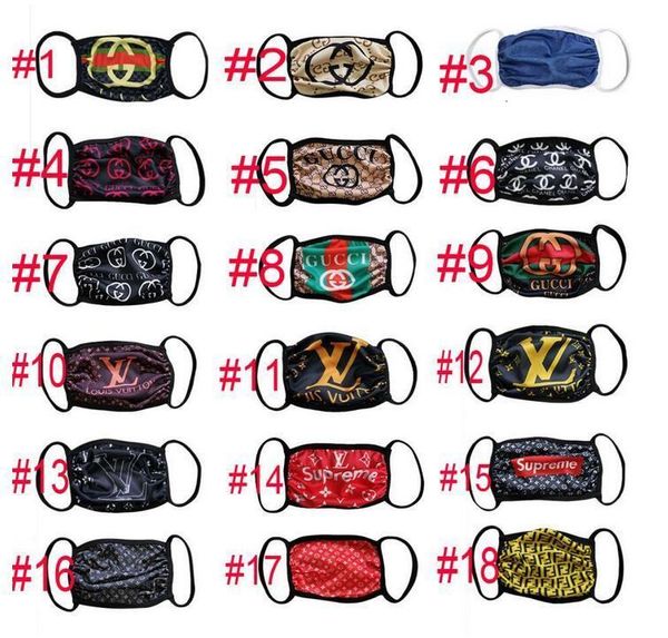 

2020new women men fashion brand designer face masks luxury washable breathe cloth dustproof outdoor cycling sports letters print masks