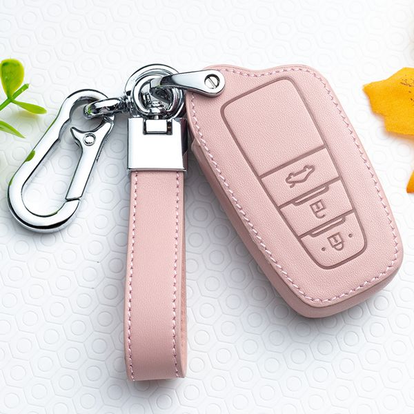 

key bag for toyota corolla camry rav4 chr highlander leather smart remote key case cover holder