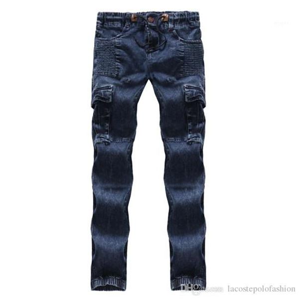 

designer mens pants cotton tether male clothing blue with pleated mens pencil jeans regular mid waist