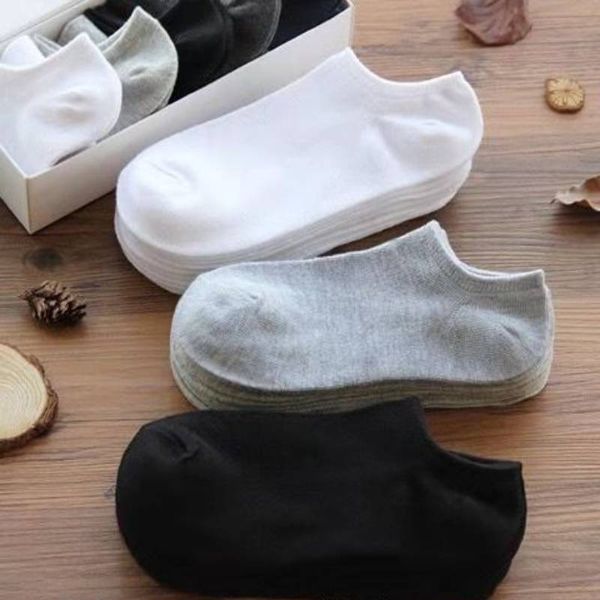 

5pair/lot fashion happy men boat socks summer autumn non-slip silicone invisible cotton socks male ankle sock slippers meia, Black