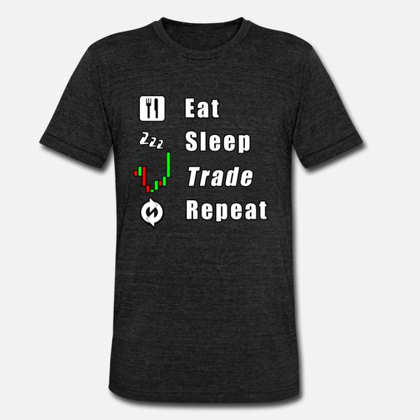 

eat sleep trade repeat t shirt men printed tee shirt plus size 3xl slim cute comfortable spring autumn letters shirt