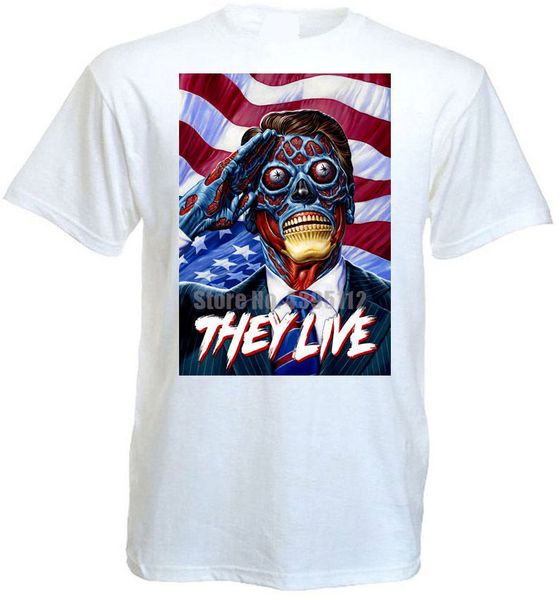 

they live v5 t shirt white movie poster all sizes s-5xl