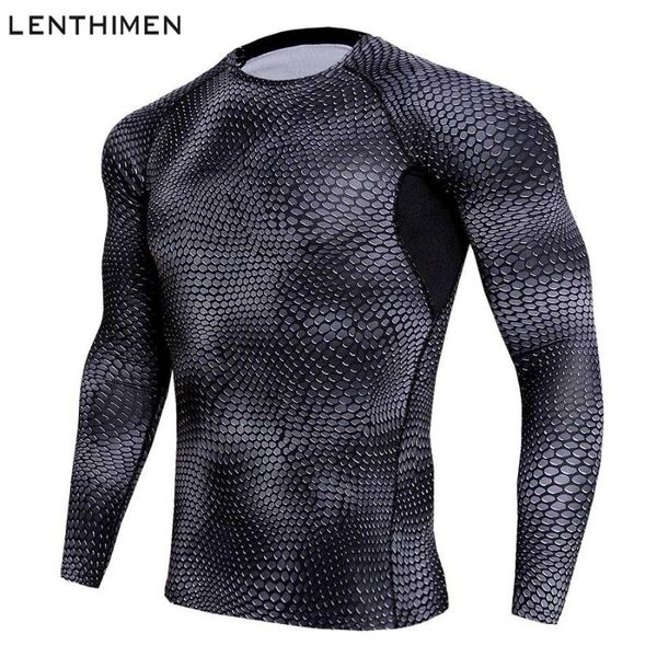 

running jerseys long sleeve shirt men quick dry compression men's jogging t-shirts snake gym sportswear fitness rashgard, Black;blue