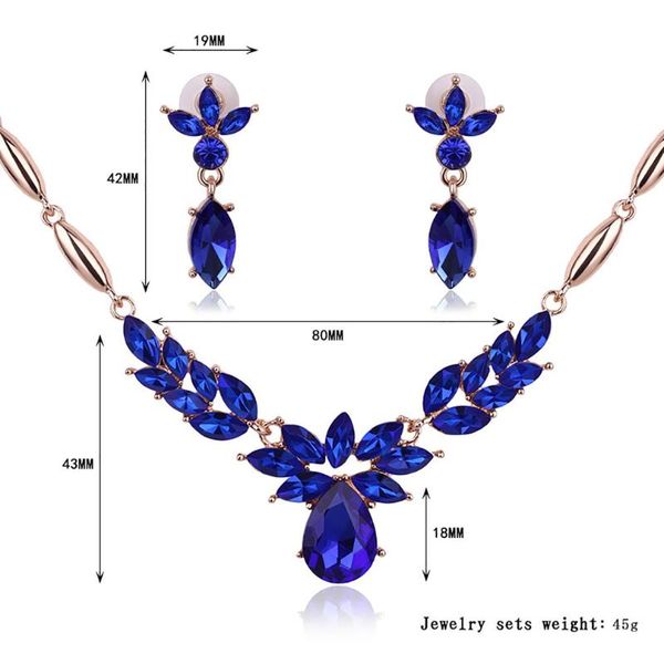 

trendy girls ornament set fashion lady necklace pair ear stud eye-catching women party accessories, Silver