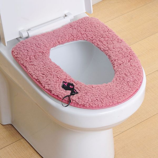 

pad soft home decor washable toilet seat cover winter cute embroidered mat