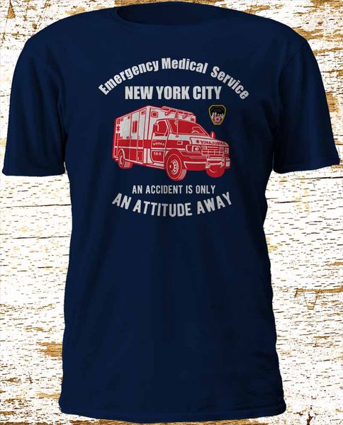 

new ems emergency medical service york fire department 2019 new fashion t-shirt short sleeve design your own t shirt