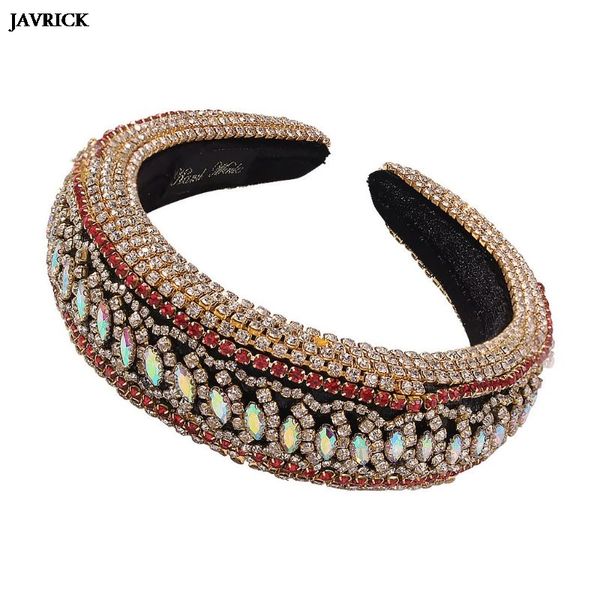 

baroque tiaras wide headband luxurious color crystal hair hoop female girls headwear accessories, Golden;silver