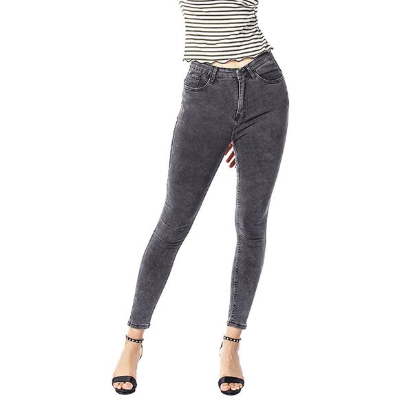 

women's jeans for women mom high waist woman elastic plus size stretch female washed denim skinny pencil pants 50, Blue