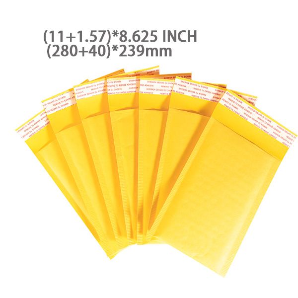 

golden brown paper bubble envelope bag(230+40)*147mm(280+40)*239mm
