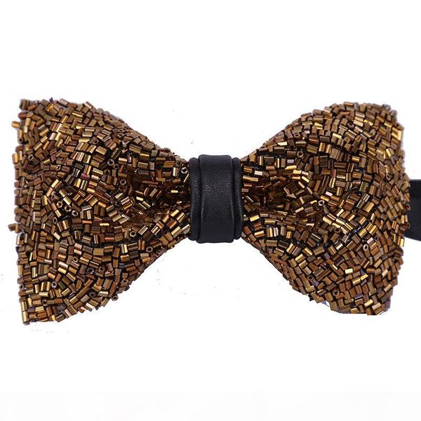 

beaded bow tie high-grade men's business event banquet wedding suit shirt accessories trendy brown crystal bowtie gifts, Blue;purple