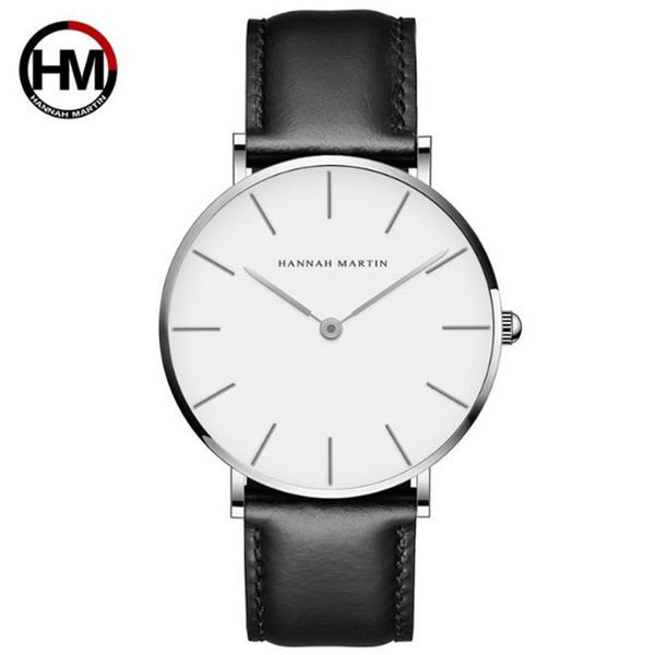 

rose gold dial watch for man women waterproof leather wristwatch mens dress japan quartz movement saat dropshipping, Slivery;brown