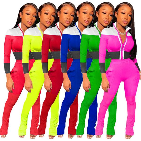 

womens hoodie legging two piece set outfits long sleeve tracksuit jacket pants sportswear panelled outerwear tights sports seth2135, Gray