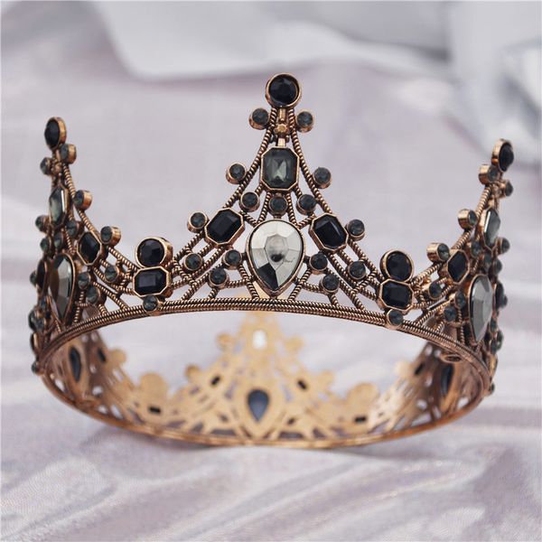 

diadem crystal tiara crown for cake baking decoration girls and boys headdress queen bridal crowns pageant wedding hair jewelry, Golden;silver