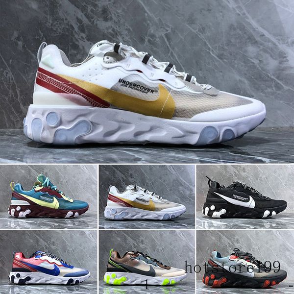 

react element 87 running shoes for men women white black neptune green blue mens trainer designer breathable sports sneakers fre3u
