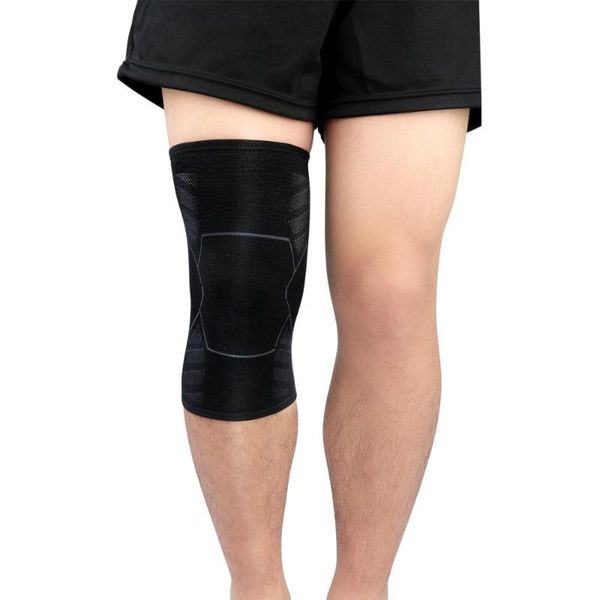 

elbow & knee pads 1 pcs support braces pad sleeve elastic non-slip kneepad for basketball volleyball sports protector bandage arthritis, Black;gray