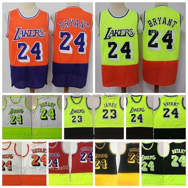 

mens винтажная лос-анджелес лейкерс 8 24 bryant нба леброн джеймс 23 пенсионер mvp limited разделить издание баскетбольное, Black;red