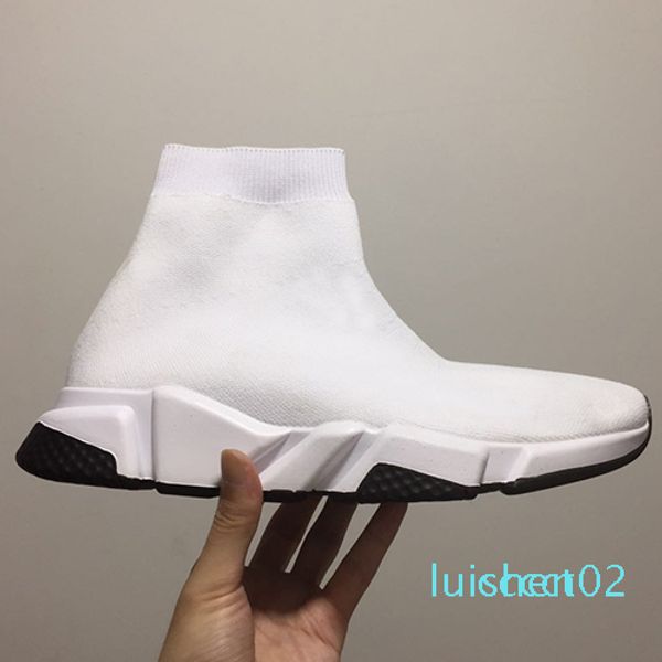 

2019 paris speed trainers knit sock shoe original luxury designer mens womens sneakers high casual shoes without box ct02, Black