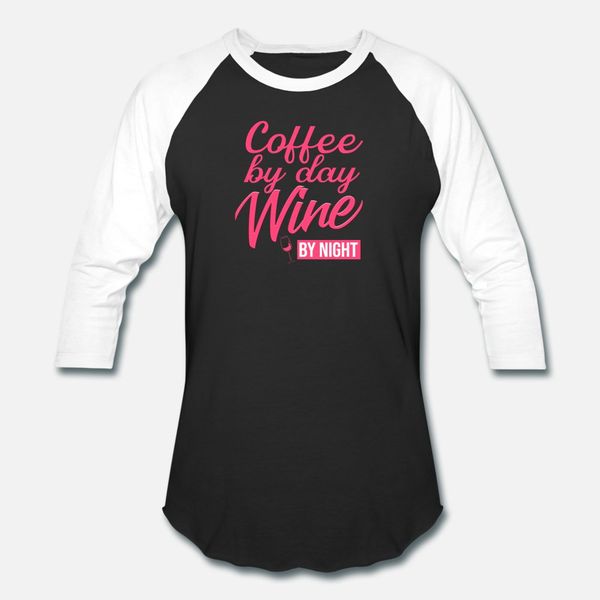 

coffee by day wine by night alcohol drinking t shirt men printed cotton o neck clothing famous comical summer style original shirt
