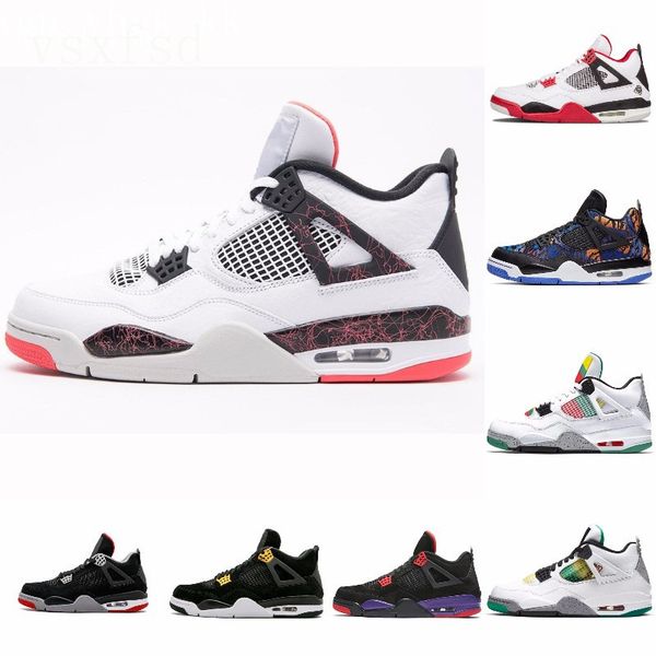 

холодный серый 4 чистых деньги металлических упаковок мужчины баскетбол обувь 4s pine green court фиолетового университет оранжевого красный