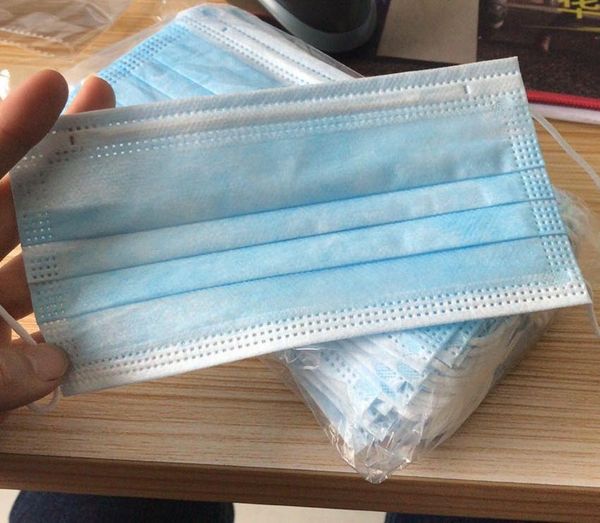 

stock in 3 masks ply disposable face masks protective masks dustproof eear loop filter ems-21