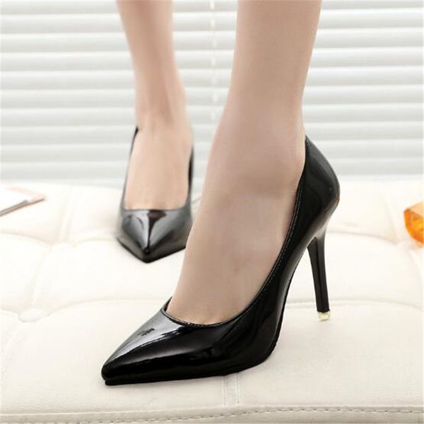 

dress shoes nightclub super high heel pointed stiletto pumps work luxury women designers woman, Black