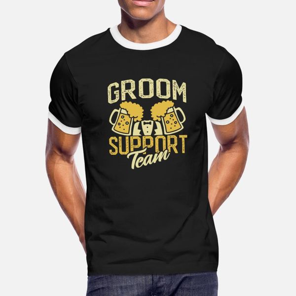 

groom supportteam bachelor party gift t shirt men print short sleeve plus size 3xl pictures fit comical spring letters shirt